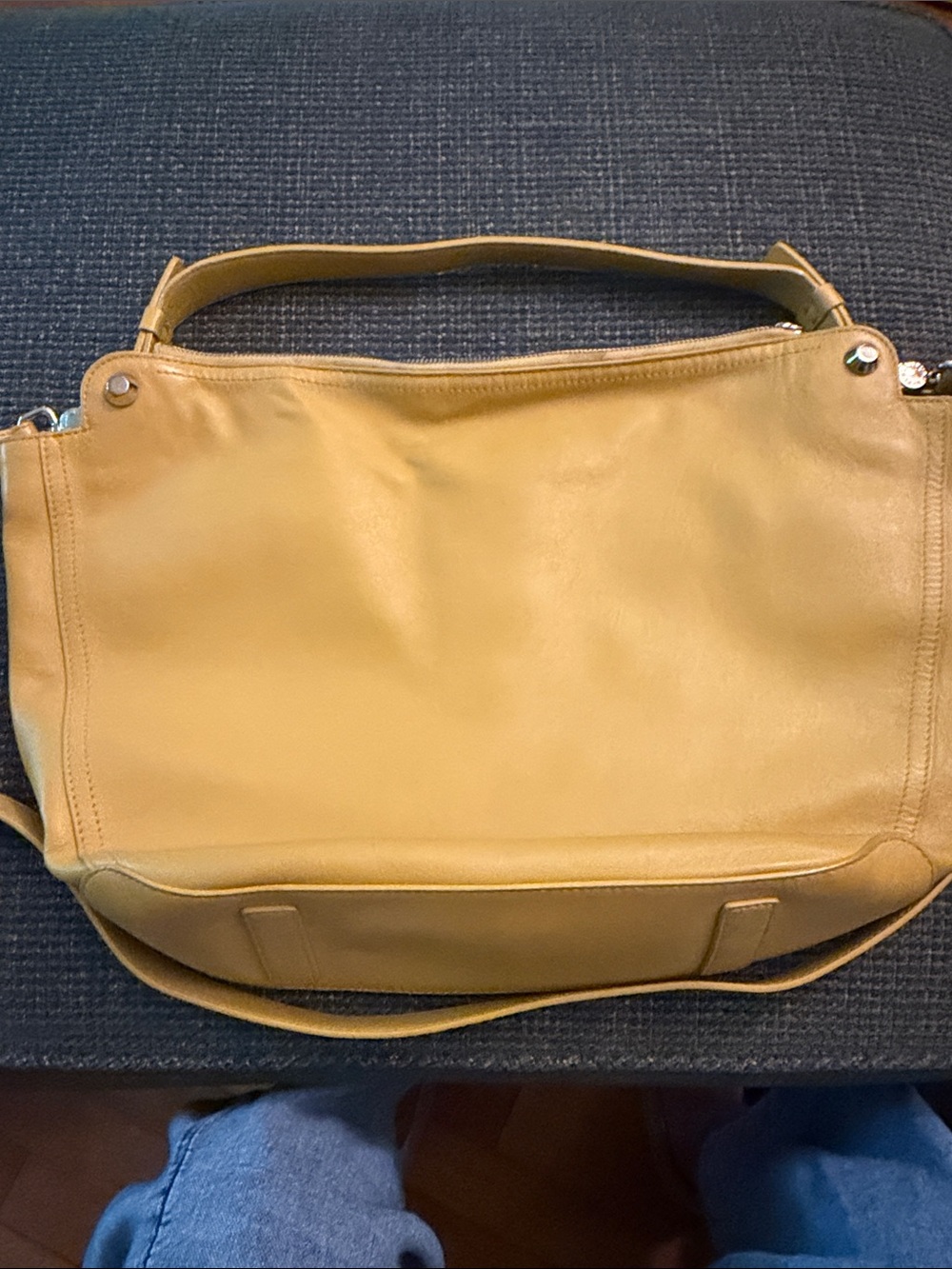 Furla Mustard Leather Shoulder Bag
